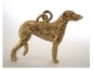 Mobile Preview: Deerhound Anhänger Silber vergoldet