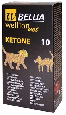 WellionVet BELUA Ketonkörper-Teststreifen für Hund und Katze