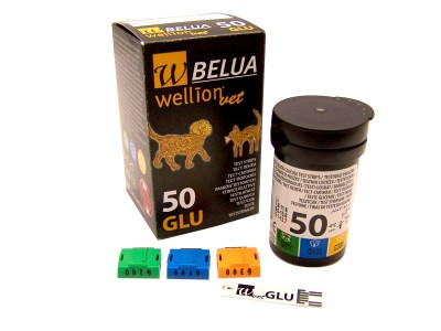 WellionVet BELUA Blutzucker-Teststreifen für Hunde, Katze und Kühe